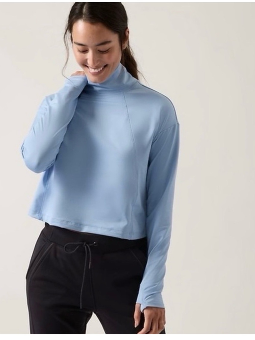 Athleta mock neck long sleeve size SP